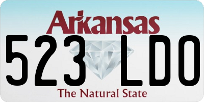 AR license plate 523LDO