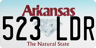 AR license plate 523LDR