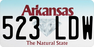 AR license plate 523LDW
