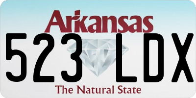 AR license plate 523LDX