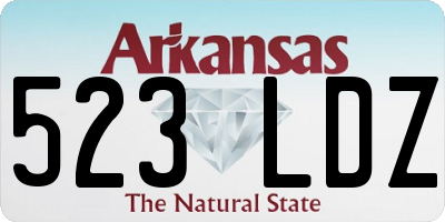 AR license plate 523LDZ