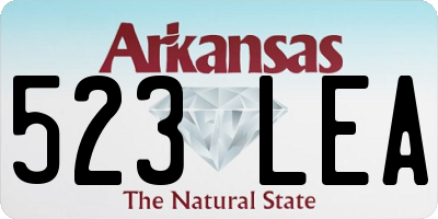 AR license plate 523LEA