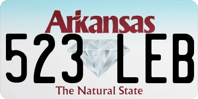 AR license plate 523LEB