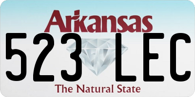 AR license plate 523LEC