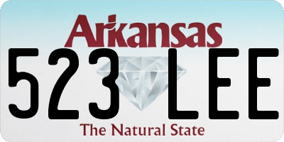 AR license plate 523LEE