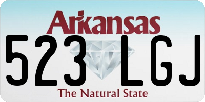 AR license plate 523LGJ