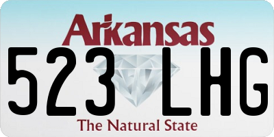 AR license plate 523LHG