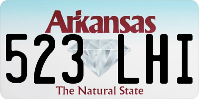 AR license plate 523LHI
