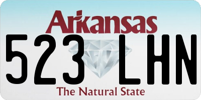 AR license plate 523LHN