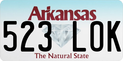 AR license plate 523LOK