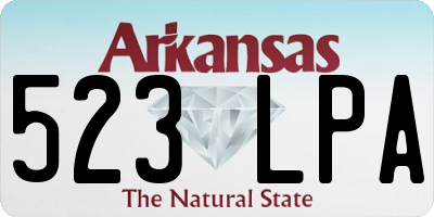 AR license plate 523LPA