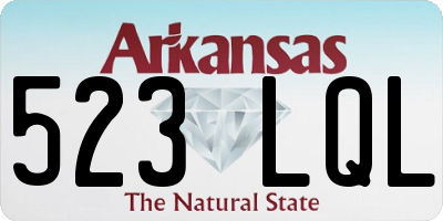 AR license plate 523LQL