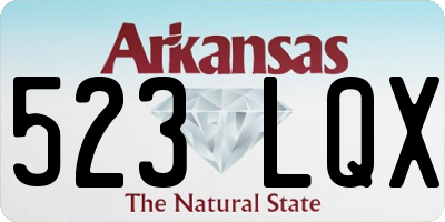 AR license plate 523LQX