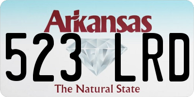 AR license plate 523LRD