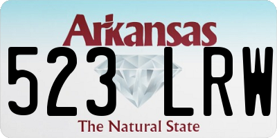 AR license plate 523LRW