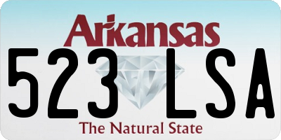 AR license plate 523LSA