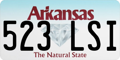 AR license plate 523LSI