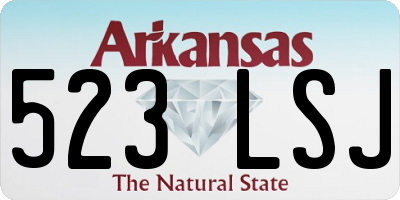 AR license plate 523LSJ