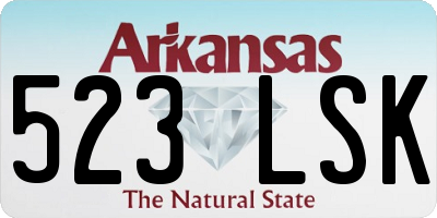 AR license plate 523LSK