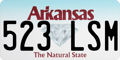AR license plate 523LSM