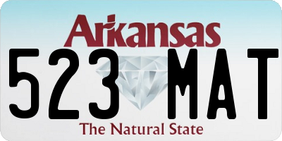 AR license plate 523MAT