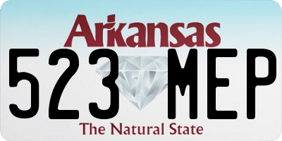 AR license plate 523MEP