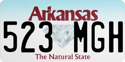 AR license plate 523MGH
