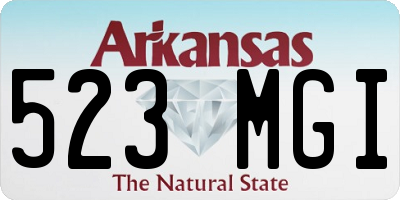AR license plate 523MGI