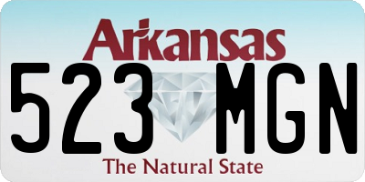 AR license plate 523MGN