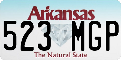 AR license plate 523MGP