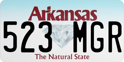 AR license plate 523MGR