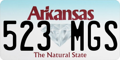AR license plate 523MGS