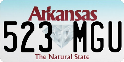 AR license plate 523MGU