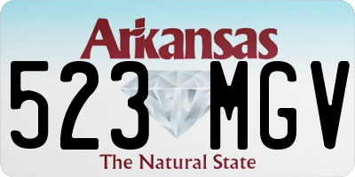 AR license plate 523MGV