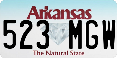 AR license plate 523MGW