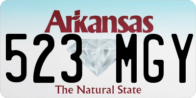 AR license plate 523MGY