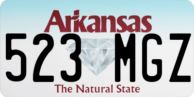 AR license plate 523MGZ