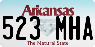 AR license plate 523MHA