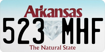 AR license plate 523MHF