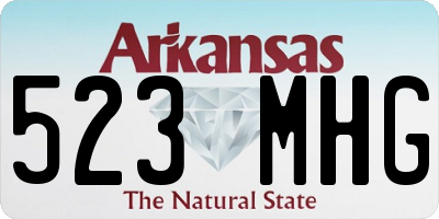 AR license plate 523MHG