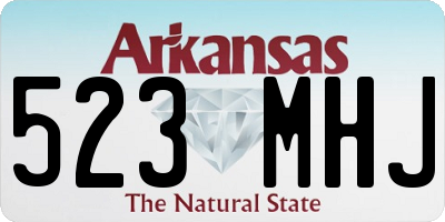 AR license plate 523MHJ