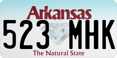 AR license plate 523MHK