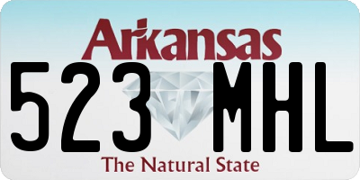 AR license plate 523MHL
