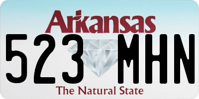 AR license plate 523MHN