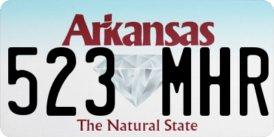 AR license plate 523MHR