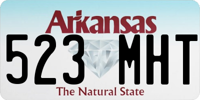 AR license plate 523MHT