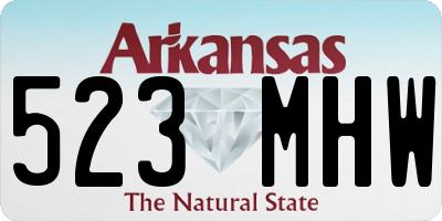 AR license plate 523MHW