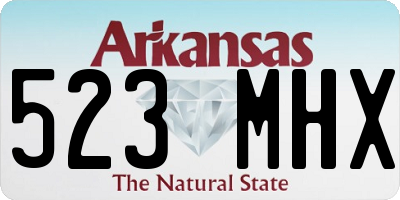AR license plate 523MHX