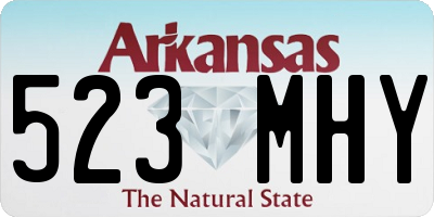 AR license plate 523MHY