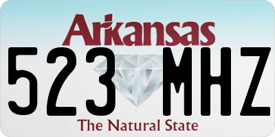 AR license plate 523MHZ